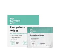 Everywhere Wipes - 100% Organic Cotton, Gentle & Refreshing, pH Balanced, Fragrance-Free, Vegetable Powered for Body, Face & Intimate Area, Aloe Vera & Chamomile Extract, Ideal for Sensitive