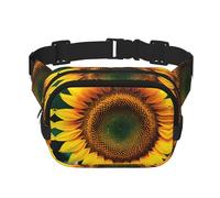 Everywhere You Are My Sunshine Sunflower print Belt Bag with Adjustable Strap,Waist Pouch Fanny Pack for Running Travelling, Black, One Size