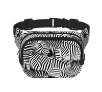 Everywhere Zebra print Belt Bag with Adjustable Strap,Waist Pouch Fanny Pack for Running Travelling, Black, One Size