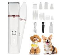EverZenHub Dog Grooming Kit & Clipper - Low Noise, Cordless & Rechargeable Electric Pet Groomer, 4-in-1 Safe Trimmer for Dogs/Cats - Gentle on Paws, Face, Ears & Sensitive Areas