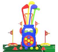 EveStone Kids Golf Clubs for Boys Age 2 3 4 5, Toddler Golf Set with Putting Mat, Golf Cart, 7 Balls, 4 Golf Clubs, 2 Practice Holes, Indoor & Outdoor Toy Sports, Birthday