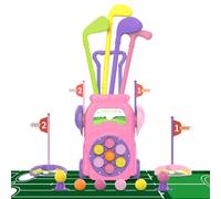 EveStone Kids Golf Toy Set for Toddlers Ages 3-5 - Preschool Sports Toys with Golf Cart, Putting Mat, 4 Clubs, 7 Balls & 2 Holes - Indoor Outdoor Learning Gift for Boys & Girls