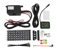 Evetounmn 6 Gang 12V Switch Panel, Dimmable Aluminum Shell 720W 60A LED Light Bar Control Box with Backlight Sensor, Plug and Play Circuit Relay System for Car Truck Boat UTV ATV (Green Light)