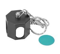 Evetounmn Black Aluminum Alloy Billiard Chalk Holder, Magnetic Pool Chalk Box with Snap Clasp, Compact Octagonal Cue Chalk Cover for Pocket Carry and Easy Access During Gameplay