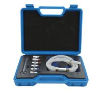 Evetounmn Brake Bleeder Wrench Kit, Universal Brake Bleeder Spanner Set with 6 Metal Rubber Adapters and Drain Hose for Car SUV Light Truck Motorcycle Brake Systems