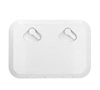 Evetounmn Deck Access Hatch Inspection Cover, Marine Boat Deck Hatch Replacement, UV - Resistant ABS with Lock and Rubber Seal, 17-1/4x12-3/8in for Vertical or Horizontal (White)