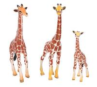 Evetounmn Giraffes Family Animal Figurines, Wildlife Decoration, Hand Painted PVC Giraffe Family Toy with Unique Molded Texture, Educational Gift for Children Birthday Party School Pr