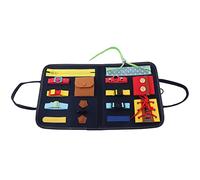 Evetounmn Lightweight Toddler Activity Board, Educational Sensory Dress Learning Toy, Fine Motor Skills Development Board with Handles, Soft Cloth Baby Dressing Practice Board for
