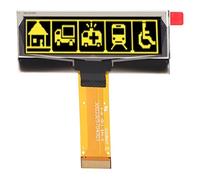 Evetounmn Organic Light Emitting Diode Display Module, 2.23in OLED Screen with 128x32 Resolution, SPI IIC Interface 24 Pin Display for DIY Electronics Projects, Thin Lightweight (Yellow)