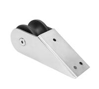 Evetounmn Stainless Steel Bow Roller, Marine Docking Bow Roller for Boat Yacht, 6.1x2.17in Scratch Fixed Bracket with 6mm Mounting Hole, Universal Black Bow Roller for Smooth Saili