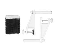 Evetounmn Table Tennis Net and Post Set, Portable Table Tennis Net with Screw On Clamp, Adjustable Folding Design for Indoor Outdoor Play, Plastic Material