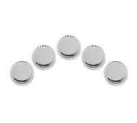 Evetounmn Watch Crown Accessory, Assorted Watch Crown Parts Set, 5 - Piece Steel Replacement Crowns for Quartz and Mechanical Watches with Mixed Gold Silver Design for Watch Repair (Flat Small Hole)