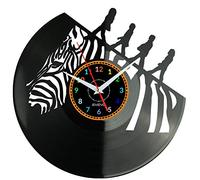 EVEVO Beatles Inspired Wall Clock Vinyl Record - Retro British Band Silhouette Design, Handmade Art Clock, Unique Gift or Present for Music Lovers, Rock Fans & Vintage Home Decor W0001