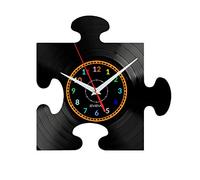 EVEVO Puzzle Vinyl Wall Clock - Modern Decorative Puzzle Theme Wall Clock Original Birthday Gift for Creative Minds and Game Lovers W1617