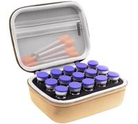 Evey Clinical Storage Container 15 Compartment Plan for Glucose Regulator Management Hard Wearing Transportable Medicine Planner 10ml Capacity Transportable Insuline Travel Case