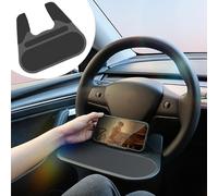 EVFIT for Tesla Model 3 Model Y Accessories Steering Wheel Tray ABS Mini Food Table Desk for Phone Cosmetics