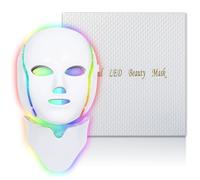 EVFOFO 7 Colors LED Face Mask Light Therapy, Led Face Mask Light Therapy At Home, Blue Red Light Therapy Mask for Face