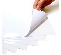 EVG 10 Sheets A4 Glossy White Vinyl Self Adhesive Paper | Waterproof Laser Printable Sticker Paper | High Resolution Printing Paper Ideal to Create Signs & Children Stickers