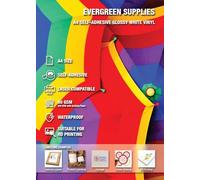 EVG A4 White Glossy Self-Adhesive Vinyl Labels | 5 Sheets