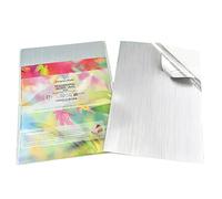 EVG Evergreen Goods 10 Sheets A4 Holographic Silver Vinyl Self Adhesive Sticky Back, Lines Pattern, Inkjet and Laser Printable