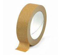 EVG Evergreen Goods 24mm x 30m Brown Kraft Paper Decorative Sticky Tape | Kraft Paper Tape for Christmas Decoration, Wrapping, Scrapbooking & Card-Making | Recyclable for Parcels, Boxes & Crafting