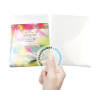 EVG Evergreen Goods A4 Holographic Hearts Glossy Clear Vinyl | 10 Sheets | Waterproof Inkjet Printable | Self-Adhesive Sticky Back Transparent PVC | Ideal for Crafting Birthday and Valentine Gifts