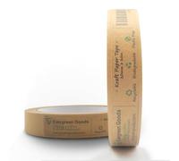 EVG Evergreen Goods Brown Kraft Paper Packing Tape | 20mm x 30m | Recyclable, Bio-Degradable, Eco-Friendly | Strong Self-Adhesive for Packaging Parcels, Boxes & Packages (2)