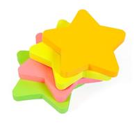 EVG Star Shaped Sticky Notes | 76mm x 76mm | 4 Pads x 100 Sheets