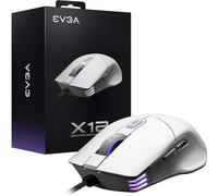 EVGA X12 Gaming Mouse, 8k, Wired, White, Customizable, Dual Sensor, 16,000 DPI, 5 Profiles, 8 Buttons, Ambidextrous Light Weight, RGB, 905-W1-12WH-KR