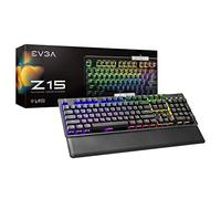 EVGA Z15 RGB Gaming Keyboard, RGB Backlit LED, Hotswappable Mechanical Kaihl Speed Bronze Switches (Clicky), 822-W1-15US-KR