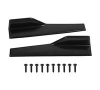 EVGATSAUTO 2Pcs Car Side Skirts Splitters Universal Glossy Black Rear Bumper Lip Spoiler Diffuser Rocker Panel Winglet Canard Trim Kit for Cars