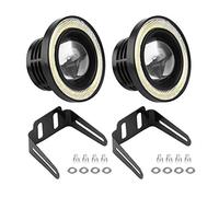 EVGATSAUTO 2pcs Fog Lights Angel Eyes, Universal 10W LED COB Angel Eyes Daytime Running Light Car Vehicle Fog Lights(2.5 inch)