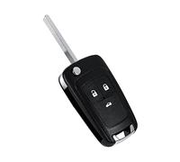 EVGATSAUTO 3 Buttons Key Fob, Key Fob Shell Case 3 Buttons Replacement Flip Folding Remote Car Key Fob with Folding Uncut Blade Work Replacement for Zafira Astra Insignia