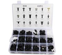 EVGATSAUTO 415 Pcs 18 Sizes Plastic Car SUV Trim Clips Retainer Panel Bumper Fastener With Contain Box Fit For Most Brand Vehicles