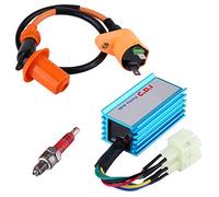 EVGATSAUTO 6 Pin CDI Ignition Coil Spark Plug for GY6 Scooter 6 Pins Wire CDI Ignition Coil Spark Plug Compatible with 50cc 125cc 150cc Scooters