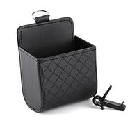 EVGATSAUTO Car Air Vent Outlet Pocket, Car Air Vent Outlet Organizer Storage Bag Phone Case Box Holder Pocket Black Microfiber PU Leather(11.5 x 8.5 x 5.5cm/4.5 3.3 2.2in) car coin holder