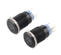 EVGATSAUTO Car Start Push Button Switch 12V 50A Waterproof Engine Start Ignition Starter Black