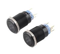 EVGATSAUTO Dc 12v 50a Car Start Engine Button Stater, Waterproof Car Engine Start Push Button Switch Ignition Starter(Black)