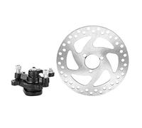 EVGATSAUTO Disc Brake Rotor, 140 mm Aluminum Alloy Mini Scooter Rear Disc Brake Set Disc+Brake Caliper Fit for mini gas or electric kart, ATV, four wheel mini scooter, SUVs.(Aluminum Alloy Silve