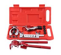 EVGATSAUTO Flare Tool Kit, Tube Flaring Kit Steel & Aluminum Alloy Flare Tool 11pc Pipe Flaring Brake Fuel Tube Repair With Cutter Bending Set Brake