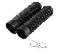 EVGATSAUTO Front Fork Cover Motorcycle Front Fork Cover Gaiters 2 pcs 210.5 mm x 42 mm Black Rubber Shock Damping Dust Cover