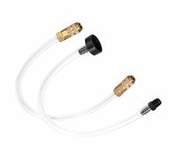 EVGATSAUTO Hydraulic Steering Tube, PVC Brass Boat Bleed Kit, Compatible, 2 Pack, Transparent Yellow Black