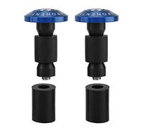 EVGATSAUTO Motorcycle Bar End Plug Cap,1 Pair 22mm 7/8inch Handlebar Grips Bar End Plugs Caps Aluminum Motorcycle Handlebar End Slider Plug Caps for Racing ATV Offroad (Blue)