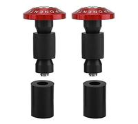 EVGATSAUTO Motorcycle Bar End Plug Cap,1 Pair 22mm 7/8inch Handlebar Grips Bar End Plugs Caps Aluminum Motorcycle Handlebar End Slider Plug Caps for Racing ATV Offroad (Red)