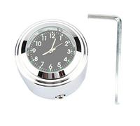 EVGATSAUTO Motorcycle Handlebar Watch, 7/8" 1" Motorcycle Handlebar Mount Watch Precise Time Keeping Dial Clock(Black)