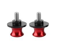 EVGATSAUTO Motorcycle Swing Arm Sliders Spools Motorcycle Swing Arm Spool Sliders Stand Swingarm Bobbins CNC Rear Stand M6 6mm 2PCS(RED)