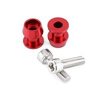 EVGATSAUTO Swing Arm Spool 10mm Motorcycle Bobbin Adapters Sliders Stand Rear Swingarm Bobbins for Motorcycle Threaded Rear Rocker (10MM-Red)