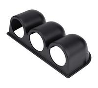EVGATSAUTO Triple Gauge Console Dashboard, Black Universal 52mm/2" 3 Hole Triple Dash Gauge Meter Pod Mount Holder