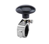 EVGATSAUTO Vehicle Steering Knob, Universal Car Steering Wheel Spinner Knob Power Ball Auxiliary Booster Handle Control, Steering Wheel Suicide Spinner (Carbon brazing)