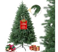 EVGN Premium Artificial Christmas Tree 180 cm - 100% Injection Moulded PE Branches (Lifelike & Dense) - Nordmann Fir Look with Sturdy Metal Stand - Realistic Look - Without Lighting